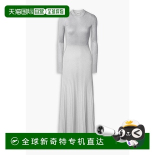 香港直邮KHAITE Keese 1h可退 女士 金属感罗纹针织长款 连衣裙
