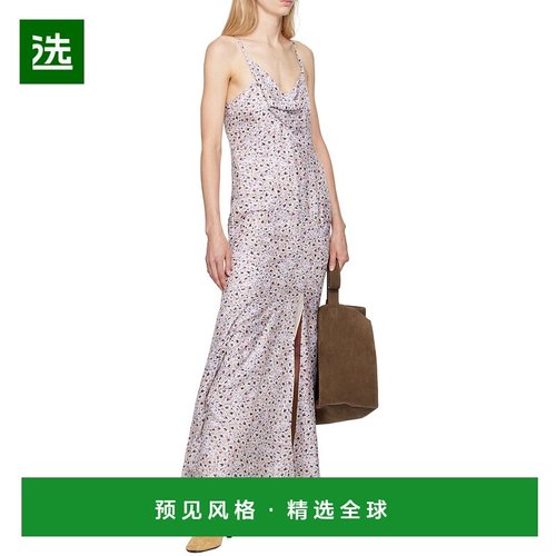 香港直邮Isabel Marant 花卉图案吊带连衣裙 RO0575FA-B3J05I真丝
