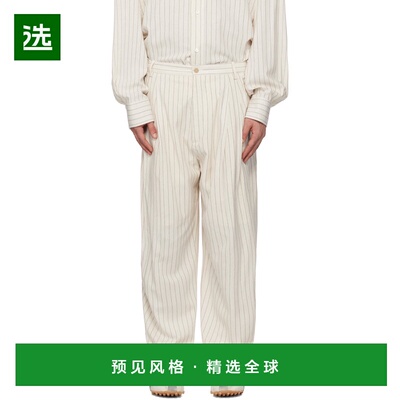 1h可退 香港直邮Hed Mayner 男士 灰白色细条纹长裤 HMMC30023AHC