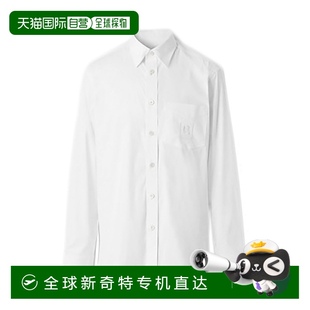 欧洲直邮奥莱BURBERRY 博柏利BBox男士 棉质白色简约休闲长袖 衬衫