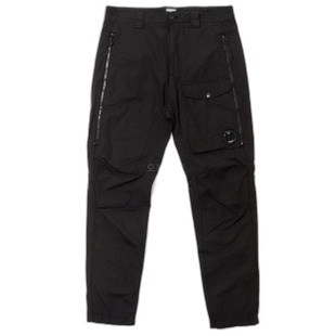 韩国直邮Company康柏力七分宽松休闲裤黑色拉链多口袋系扣直筒