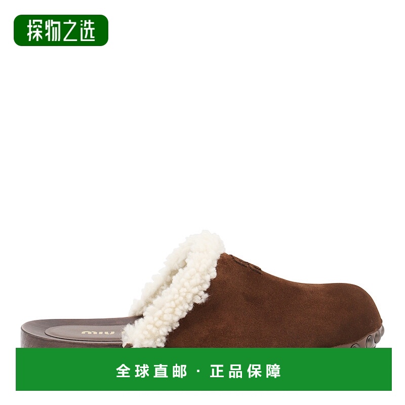 香港直邮Miu Miu 缪缪 女士 圓頭木屐 5Z504EFZF30Z0G