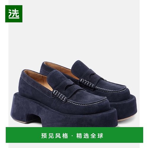 香港直邮J.W. Anderson 女士 绒面革防水台乐福鞋