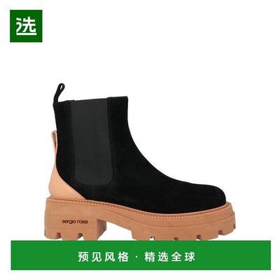 1h可退 香港直邮Sergio Rossi 塞乔·罗西 女士 脚踝靴 black黑色