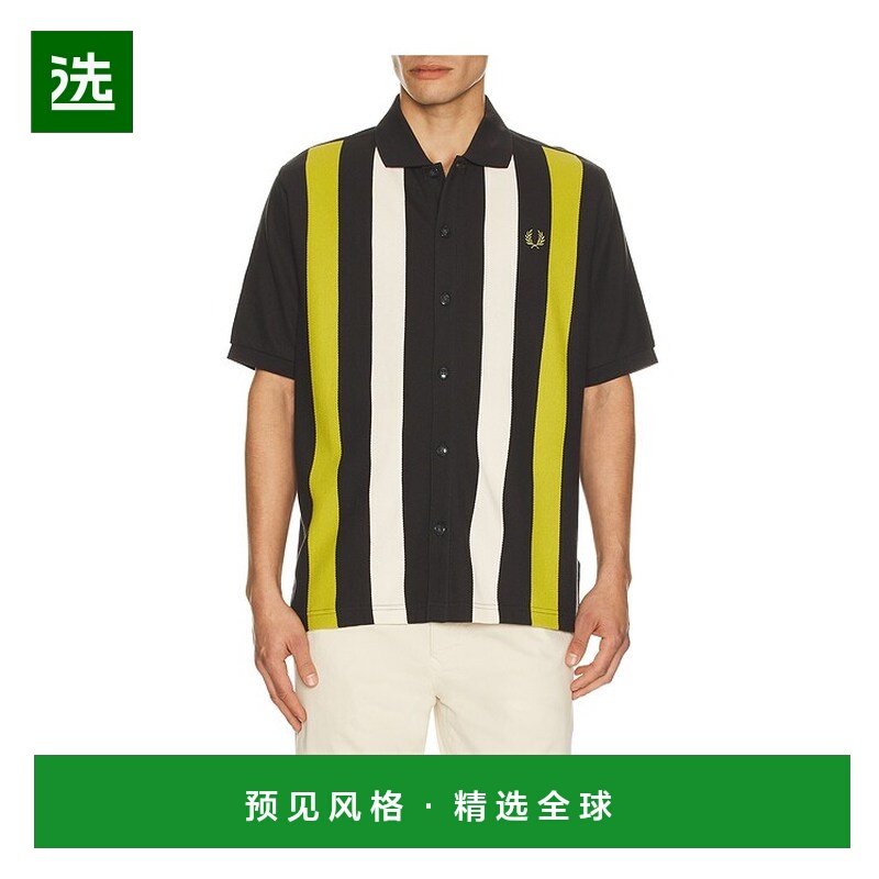 1h可退 香港直邮Fred Perry 弗莱德.派瑞 男士 直纹针织衬衫 M176,男装,衬衫,淘宝优惠券,粉丝福利购,淘宝优惠卷