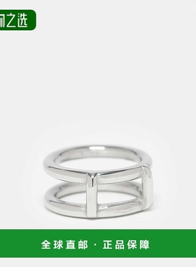 香港直邮ASOS 男士 设计防水不锈钢双银色色调戒指(worn)