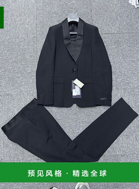 香港直邮Prada 单排扣西装外套长裤直筒裤套装 UAF4211099普拉达