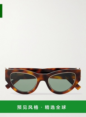 香港直邮Saint Laurent 圣罗兰 女士 猫眼龟甲色醋纤太阳眼镜 SLM