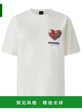 香港直邮PINKO 女士T恤 105526A33FZ05 SS2026 白色 徽标短袖T恤