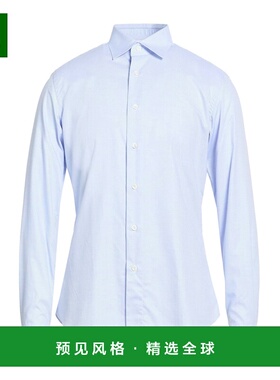 1h可退 香港直邮Brioni 布里奥尼 男士 纯色衬衫 blue蓝色 舒适时
