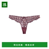 豹纹刺绣弹力丝绸低腰丁字裤 1h可退 Mal 美国直邮 Fleur
