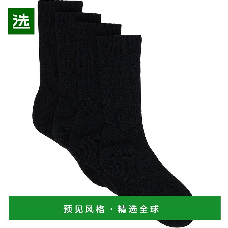 1h可退 香港直邮Visvim 维斯维木 男士 两双装黑色 Achilles Hi