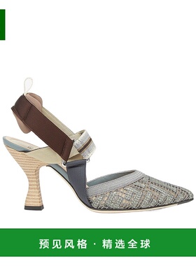 香港直邮Fendi Colibrì 刺绣高跟凉鞋 8J8669ASB4新款