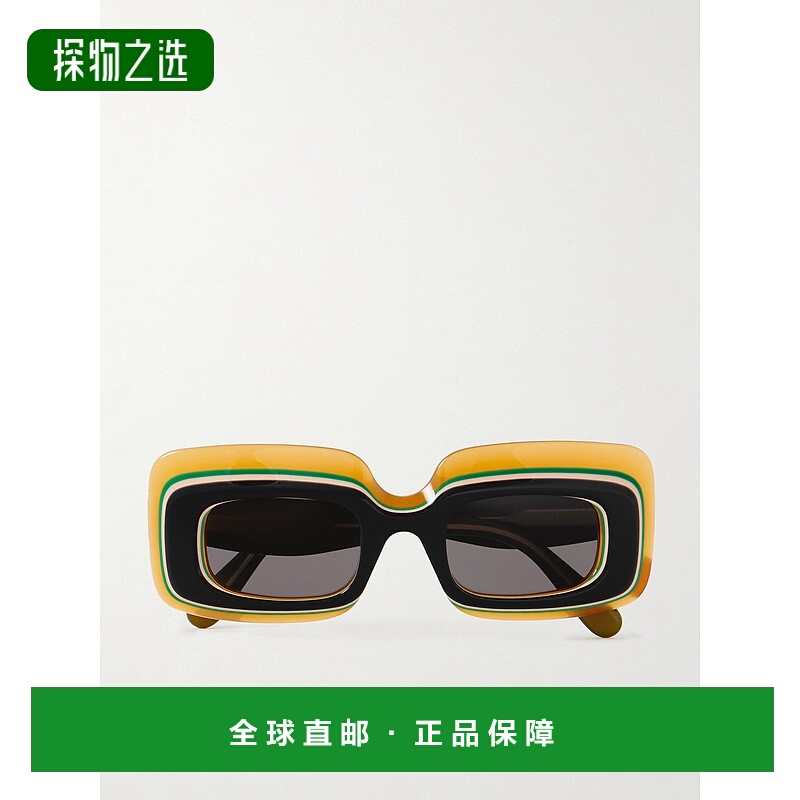 香港直邮LOEWE 罗意威 女士 + Paula's Ibiza 多层矩形框醋纤太阳