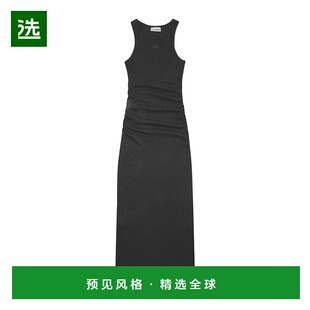 显瘦 T3935流行穿搭气质小众时尚 香港直邮Ganni 罗纹背心连衣裙