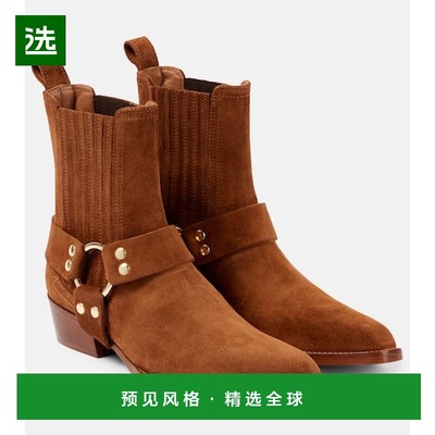 1h可退 香港直邮Paris Texas 女士 Helena 绒面革骑士靴子