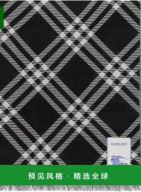 1h可退 香港直邮Burberry 巴宝莉 男士 黑色 & 白色 Wide Check W