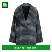 green绿色 1h可退 舒 女士 双排扣大衣 香港直邮Fabiana Filippi