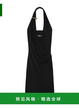 香港直邮Versace 挂脖绉纱迷笛连衣裙 10201641A14475