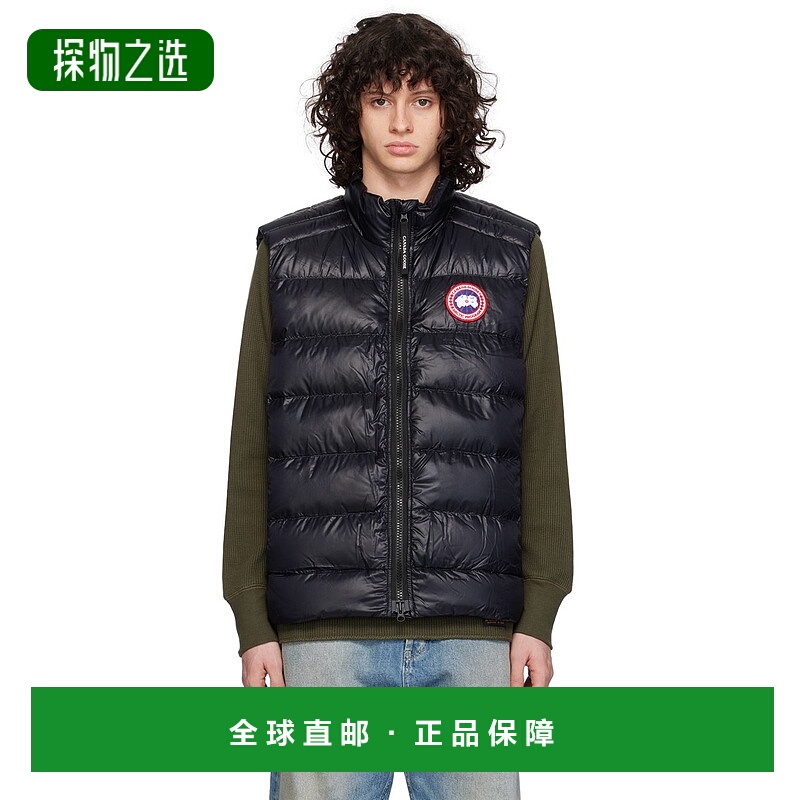 1h可退 香港直邮Canada Goose 加拿大鹅 男士 黑色 Crofton 羽绒