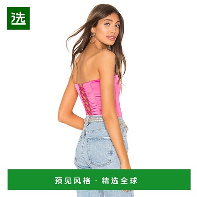 1h可退 香港直邮Danielle Guizio 女士 缎面紧身胸衣 DG09D56PINK