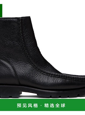 1h可退 香港直邮Hereu 男士 黑色 Riera Sport Grainy 踝靴 RIESG