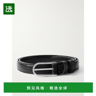 1h可退 Celine 思琳 男士 压印腰带 45BML3ARW black黑色皮带