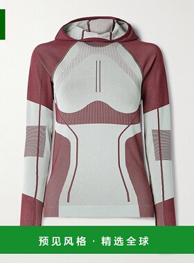 1h可退 香港直邮adidas 阿迪达斯 女士 TrueNature 连帽罗纹弹力