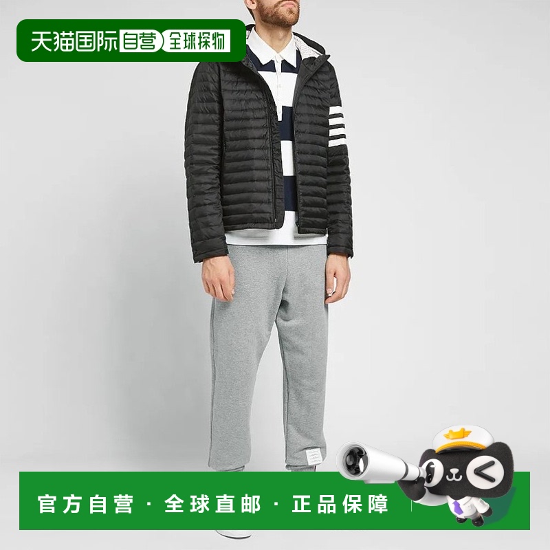 香港直邮Thom Browne 黑色绗缝条纹羽绒服 MJD022X05411高端流行