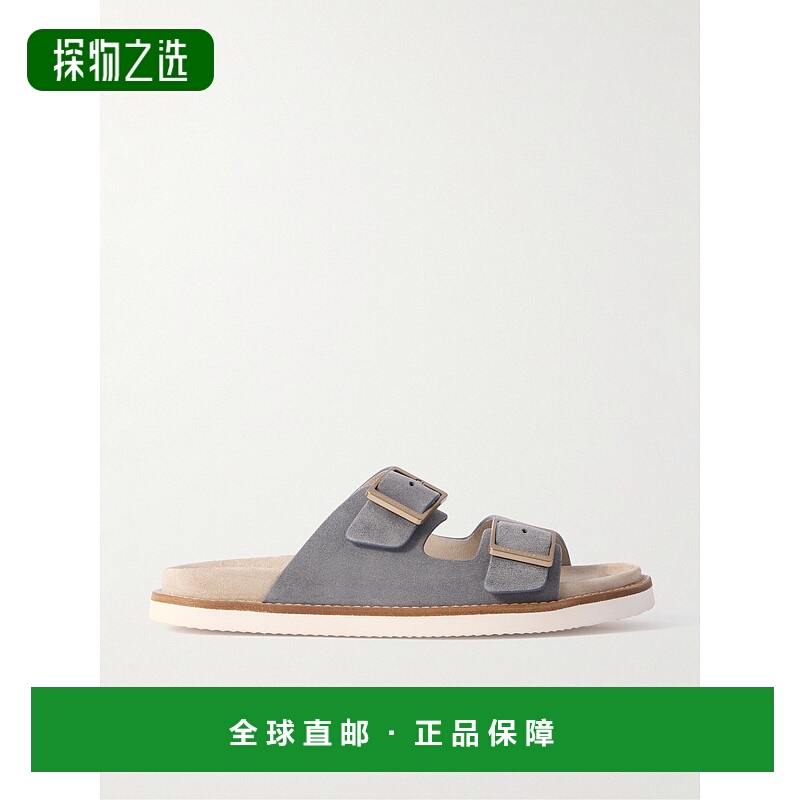 香港直邮Brunello Cucinelli 布内罗·古奇拉利 男士 搭扣拖鞋 MZ