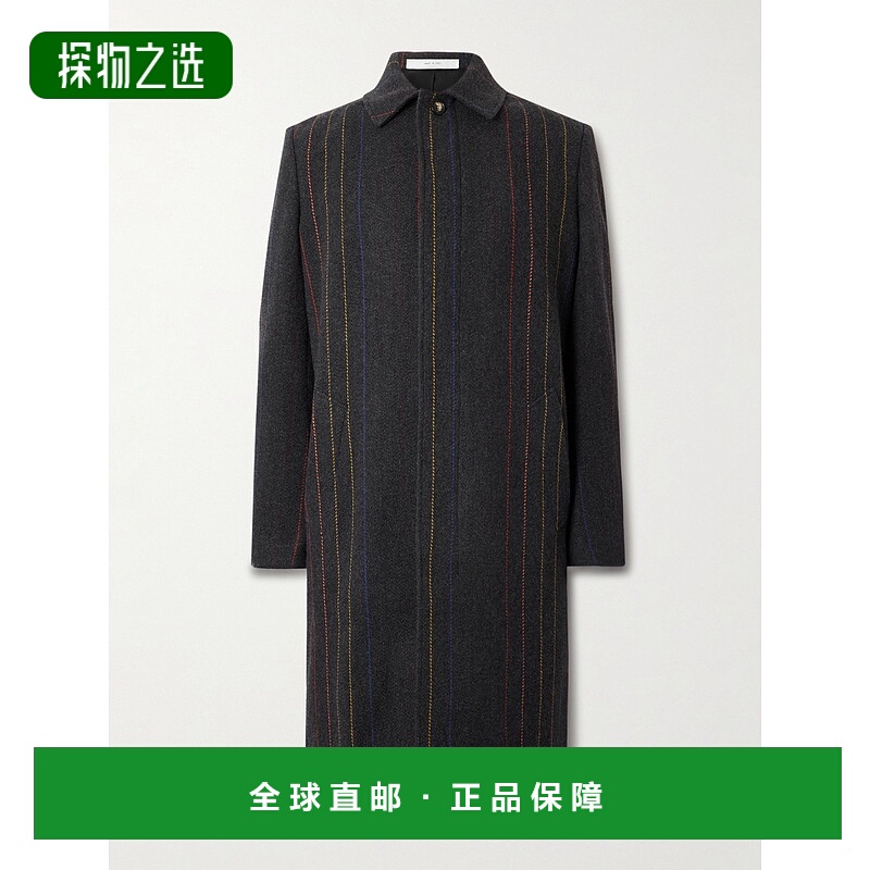 香港直邮Gabriela Hearst 男士 Blake 刺绣羊绒羊毛混纺风衣 1256