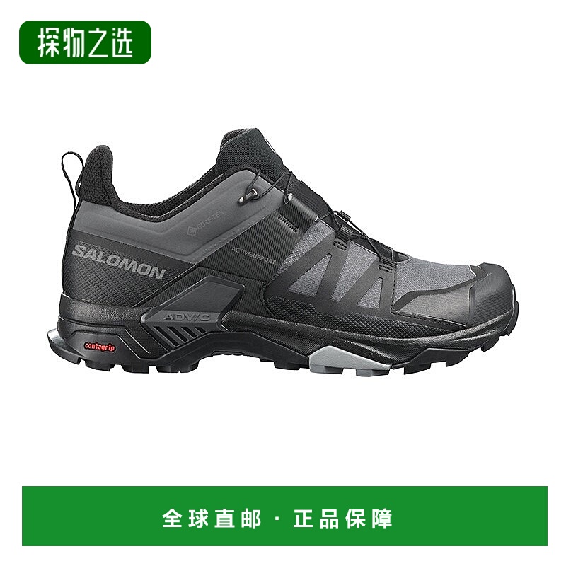 欧洲直邮SALOMON 24新款 XU4GT系列男士深灰黑色纺织防水稳定登山