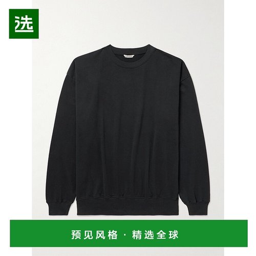 1h可退 AURALEE 男士 棉针织卫衣 A25SP03CUBLACK