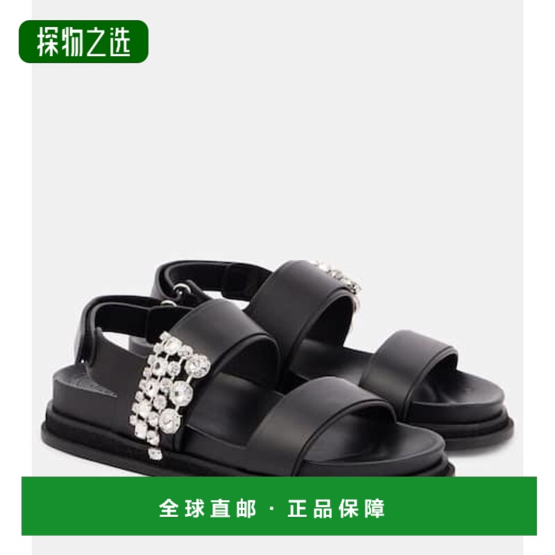 香港直邮Jimmy Choo 周仰杰 女士 Verity 精饰皮质凉鞋