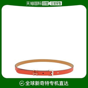 女士橘红色带镀玫瑰金搭扣皮带 PHBELTS39JSS 香港直邮HERMÈS