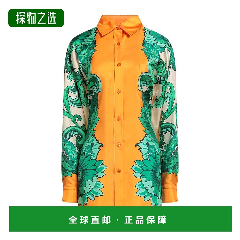 香港直邮Etro 艾特罗 女士 Blouses 花朵衬衫 orange橙色 舒适时