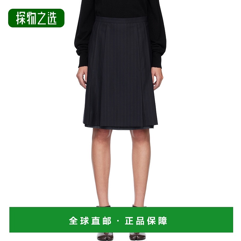 香港直邮Maison Margiela 马丁·马吉拉 女士 海军蓝 Striped Woo