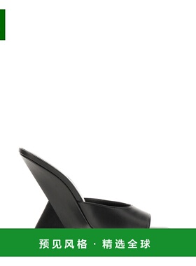 1h可退 香港直邮The Attico 女士 黑色皮质凉拖 241WS758100单鞋