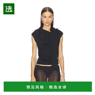 1h可退 香港直邮THE GARMENT 女士 围巾领T恤 21288 black黑色 舒