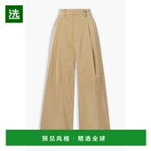 褶裥棉混纺阔腿裤 1h可退 OLYM 女士 Olympe 香港直邮Kika Vargas