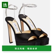 香港直邮Jimmy Saeda Choo 1h可退 周仰杰 女士 125 精饰绸缎防水