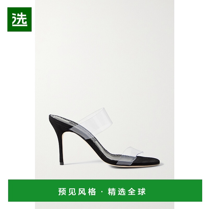 香港直邮MANOLO BLAHNIK 莫罗·伯拉尼克 女士 Scolto 90 PVC 穆