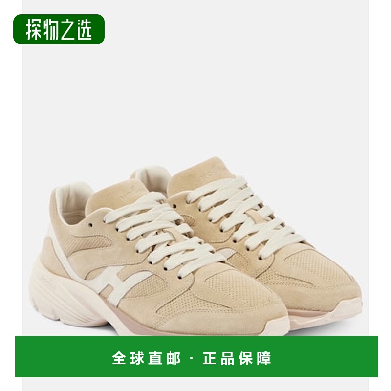 香港直邮Hogan 女士 H665 山羊皮边运动鞋 beige米色 舒适时尚
