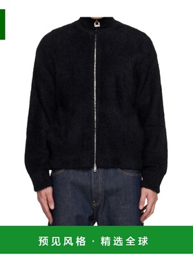 香港直邮WOOYOUNGMI 男士针织衫 W253KN22536B AW2025 黑色 拉链