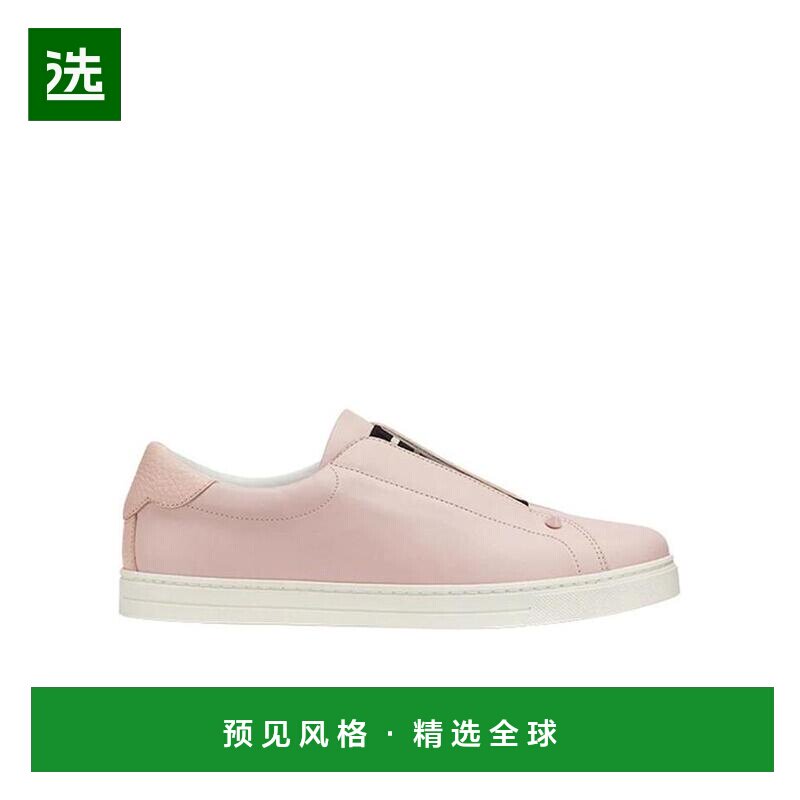 香港直邮Fendi Zucca罗纹拼接无带板鞋 8E6852A625一脚蹬