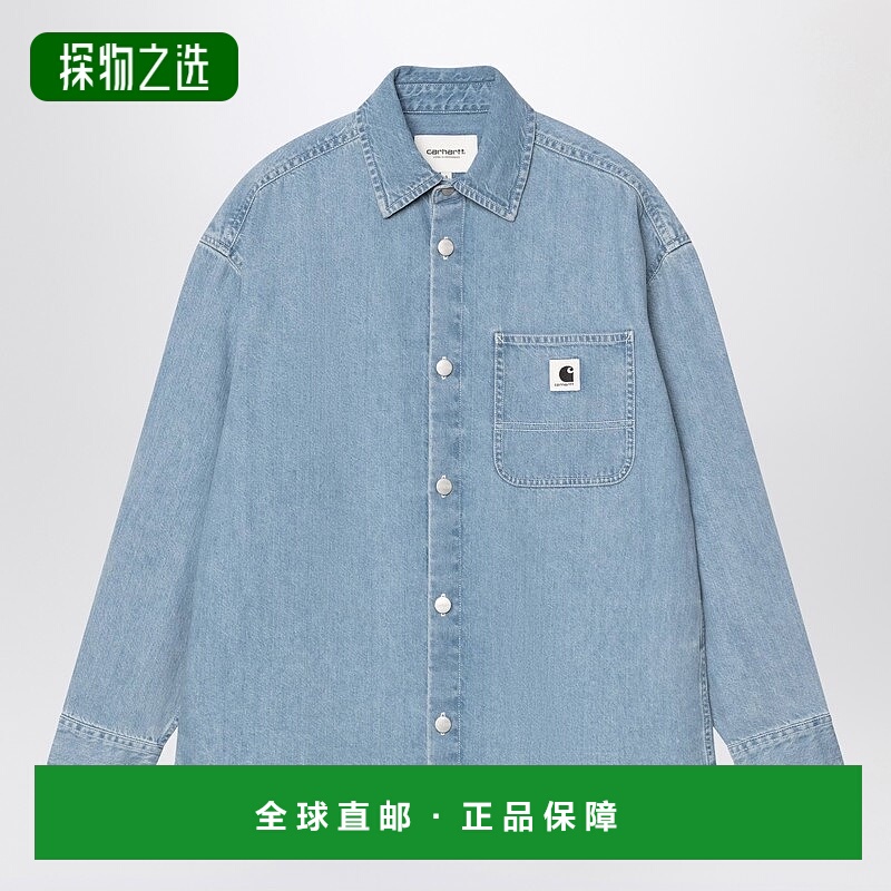 香港直邮CARHARTT WIP 女士 W L/S Marly 褪色设计蓝色衬衫 I0355
