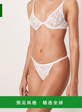 1h可退 香港直邮ASOS 女士 Mila 设计蕾丝丁字裤(白色) white白色