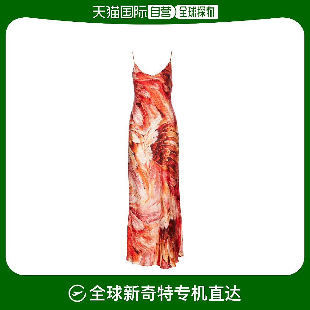 香港直邮Roberto Cavalli 羽毛吊带连衣裙 SWT1514QL71 女装/女士精品 连衣裙 原图主图