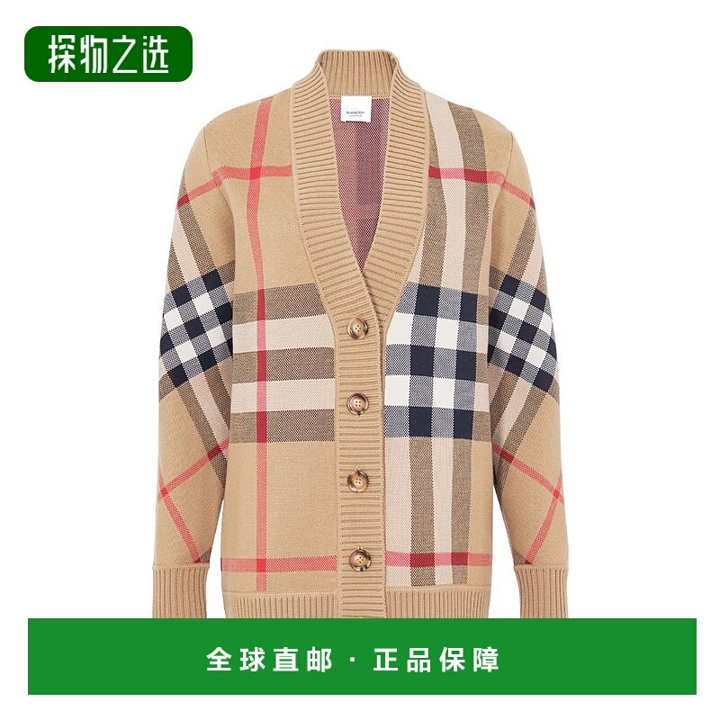 香港直邮Burberry 格纹开衫 BUR5W258羊毛