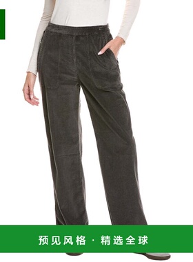 James Perse柔软灯芯绒拼接长裤-灰色 阔腿裤休闲裤美国直发奥莱